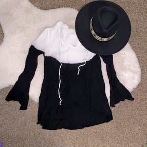 Language sheer blouse